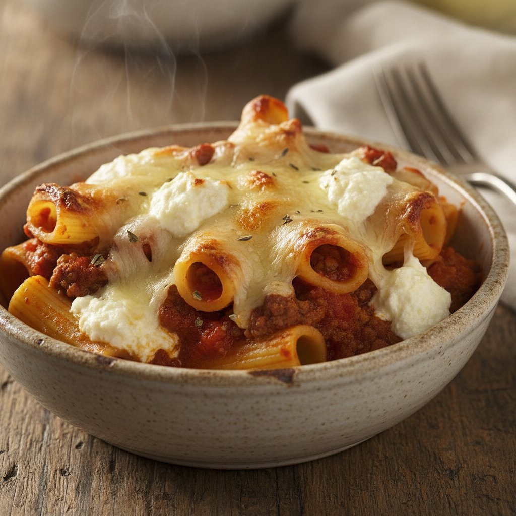 Baked Layered Meat Pasta (No-Chop)