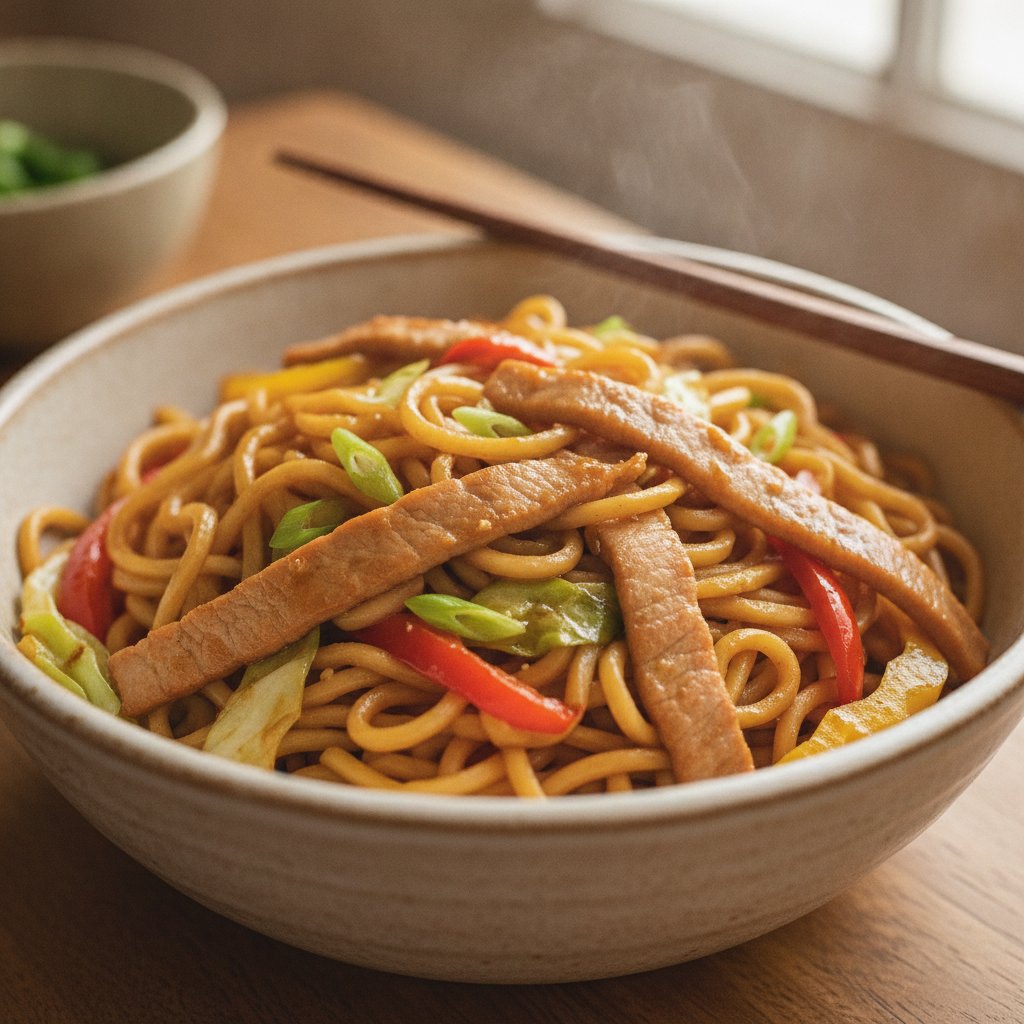Sweet Soy Fried Noodles (Low-Calorie)