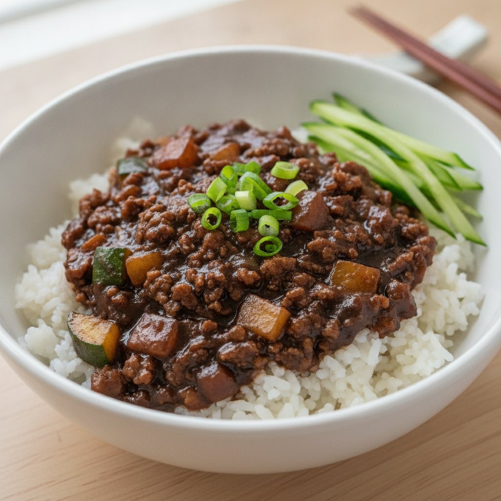 Korean Black Bean Noodle Style Rice