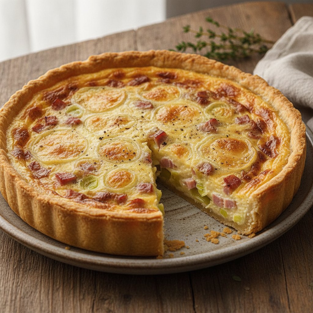 Baked Ham and Cheese Custard Tart (Gluten-Free)