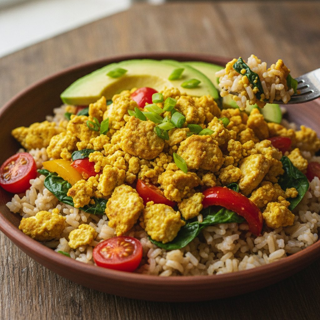 Vegan Tofu Scramble Breakfast Bowl