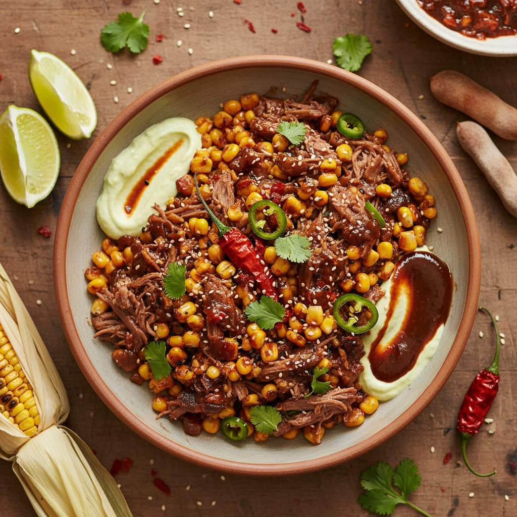 Tamarind and Chilli Corn Lamb Bowl