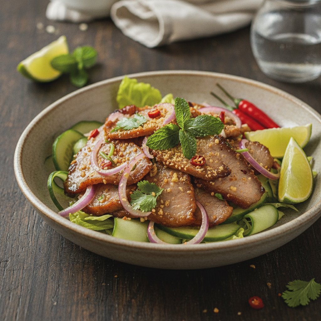 Grilled Pork Neck Salad