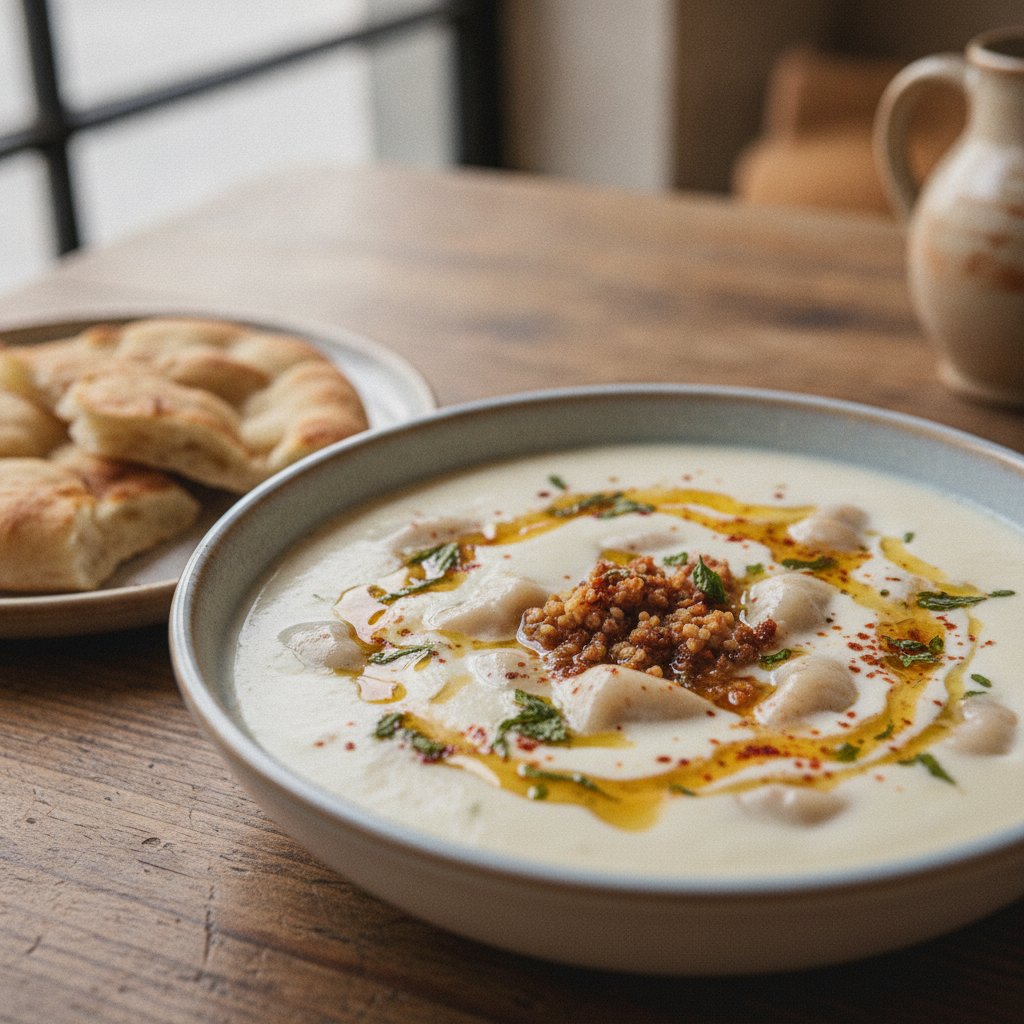 Yogurt Soup with Dumplings