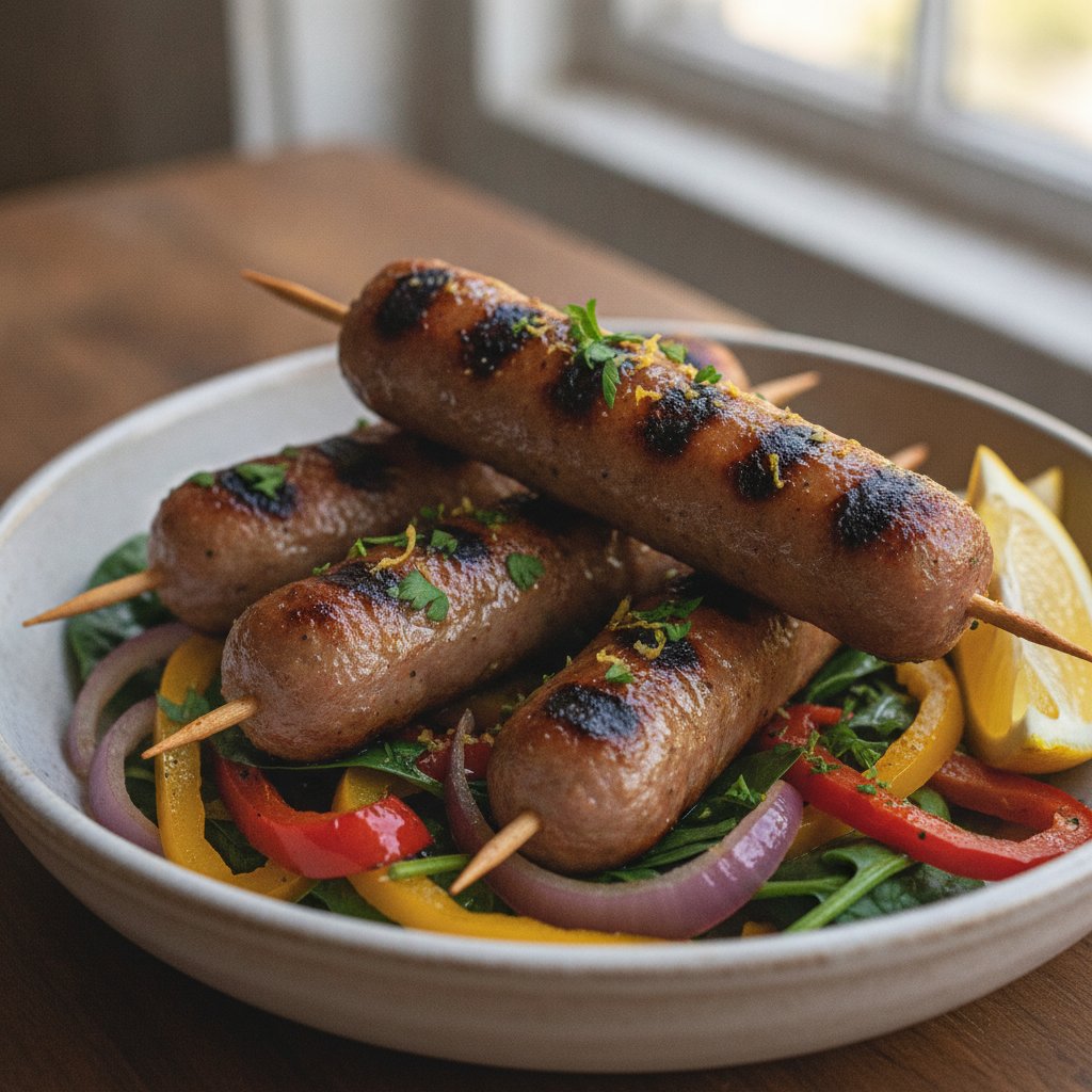 Grilled Spanish Sausage Skewer (Keto)
