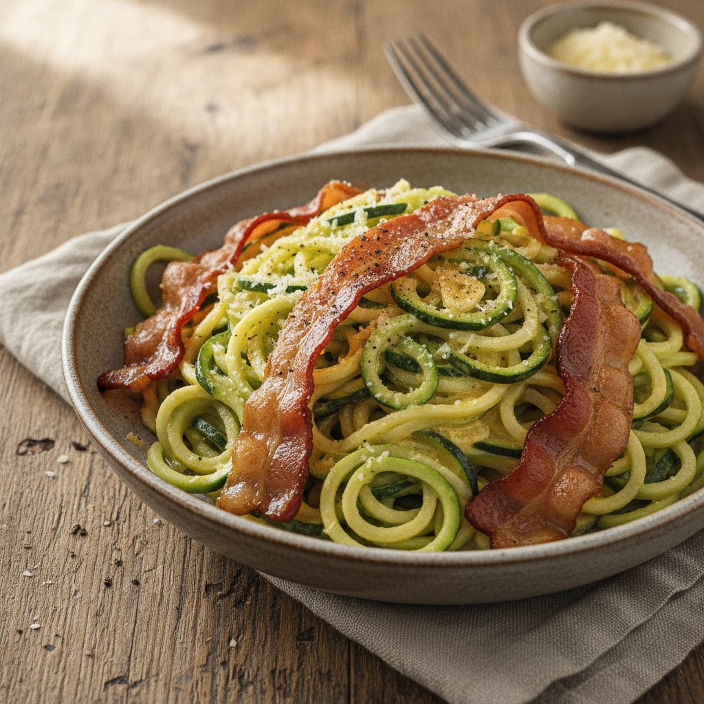 Bacon and Egg Noodles (Keto)
