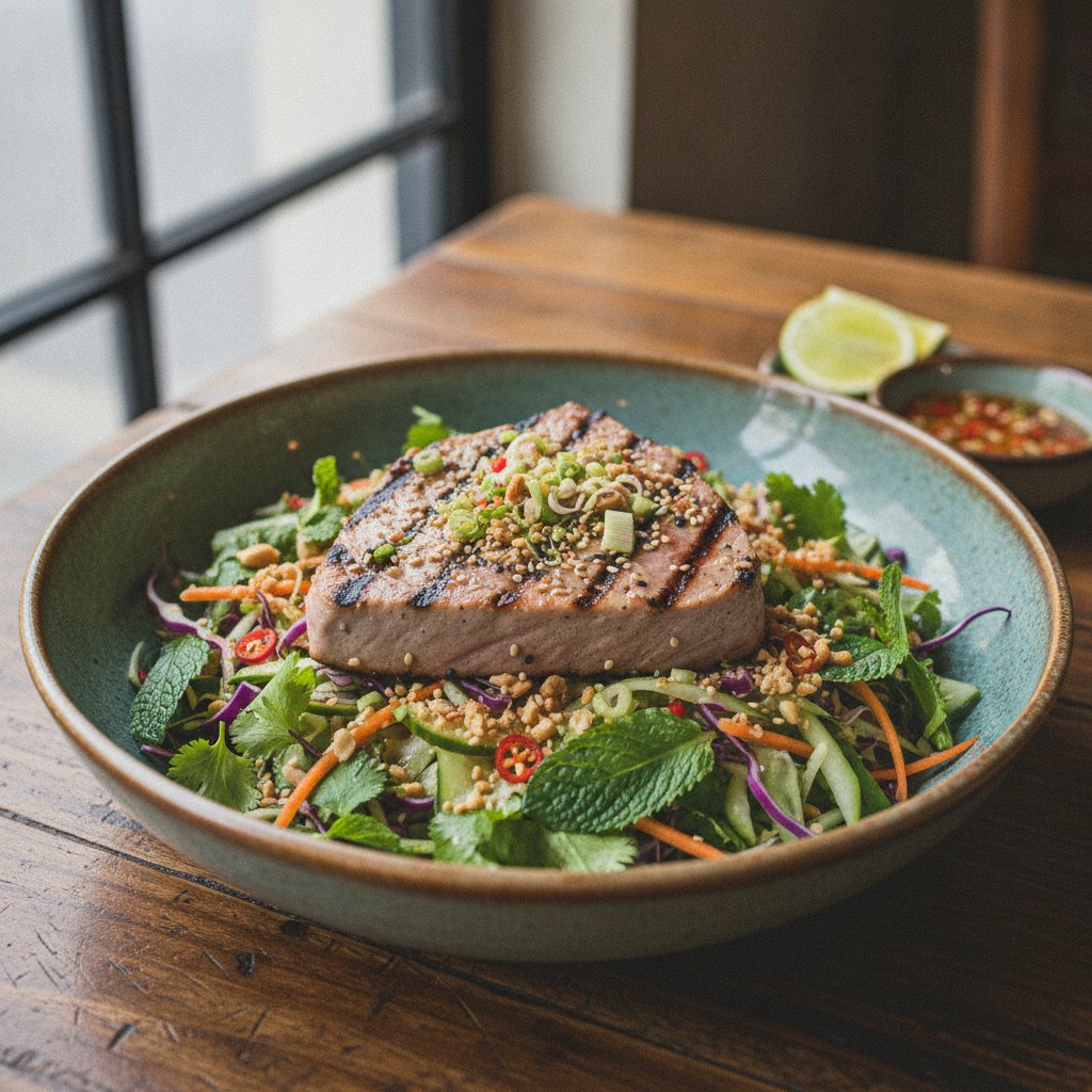 Grilled Tuna Salad with Lemongrass