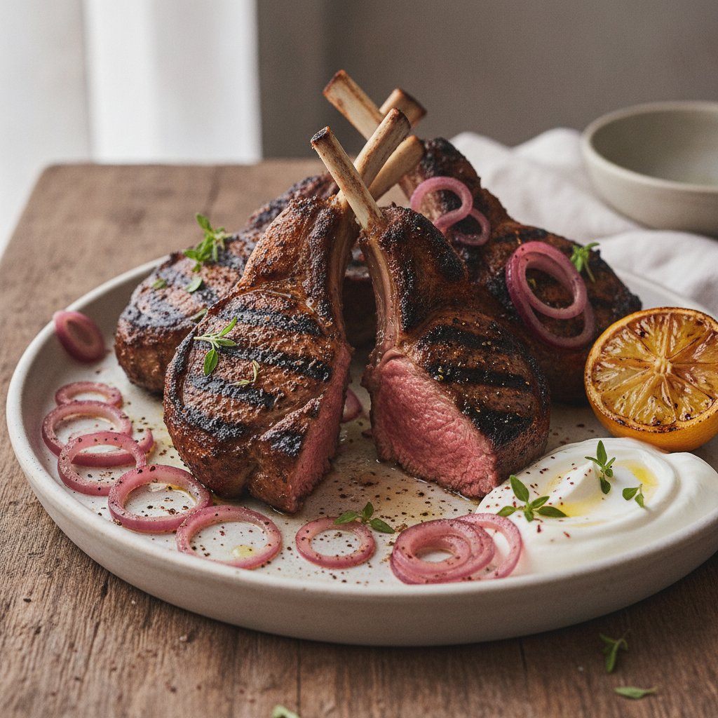 Grilled Lamb Shoulder Steaks