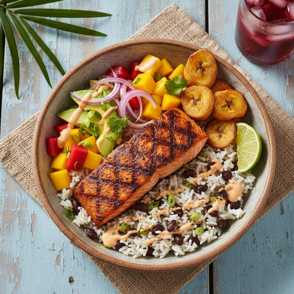 Jamaican Jerk Salmon Bowl  