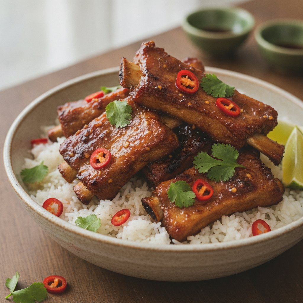Grilled Pork Ribs with Sweet Chili Glaze
