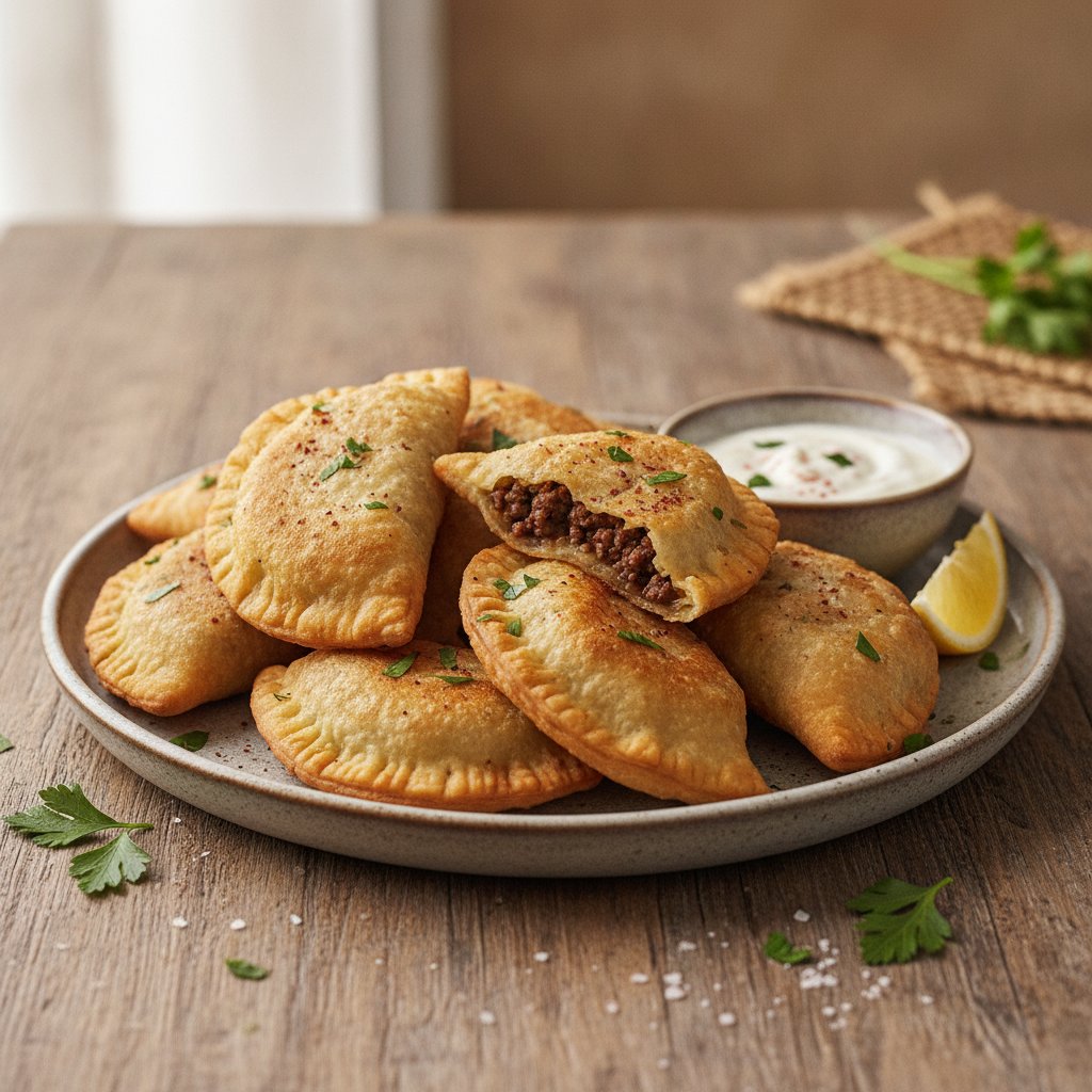 Fried Beef Turnovers with Onion