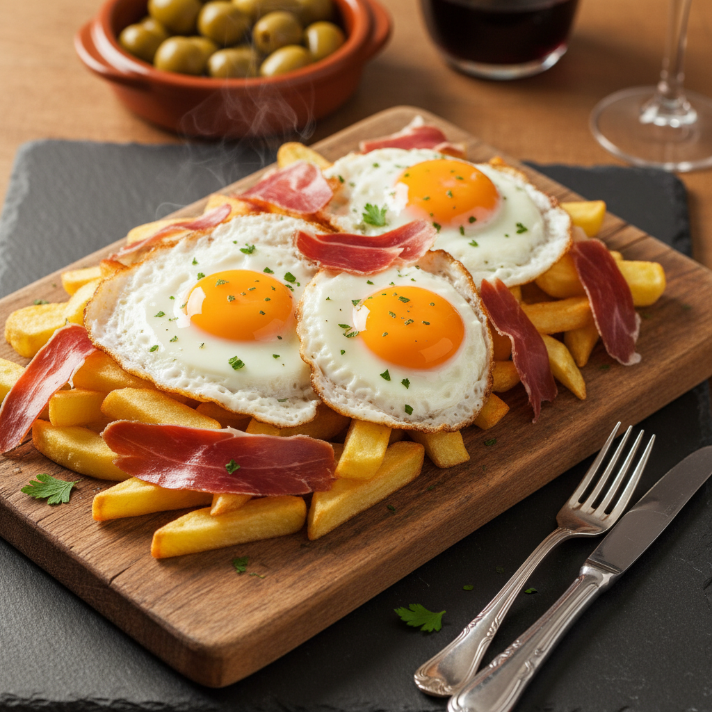 Broken Eggs with Jamon