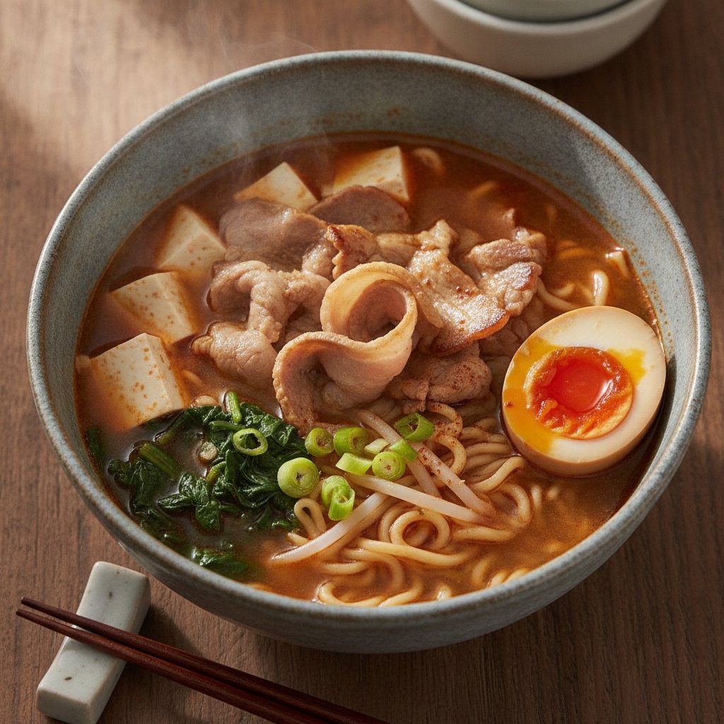 Fermented Bean Paste Noodle Soup (High-Protein)