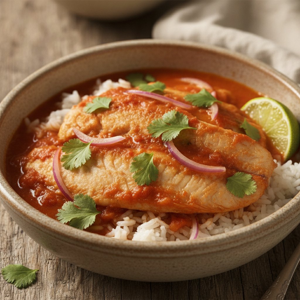 Tilapia in Chipotle Tomato Stew (Low-Chol)