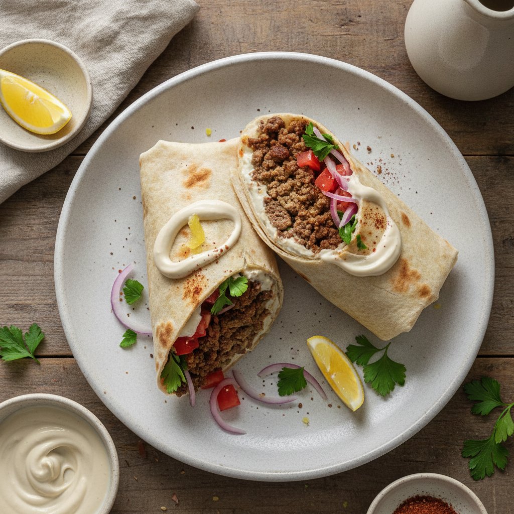 Spiced Beef Liver Wrap