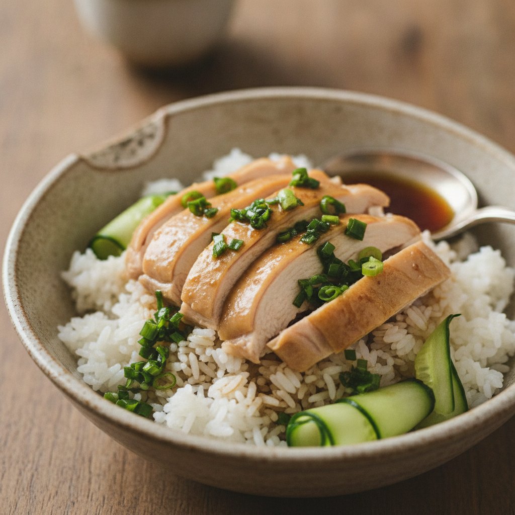 Soy Sauce Chicken Rice (Low-Chol)