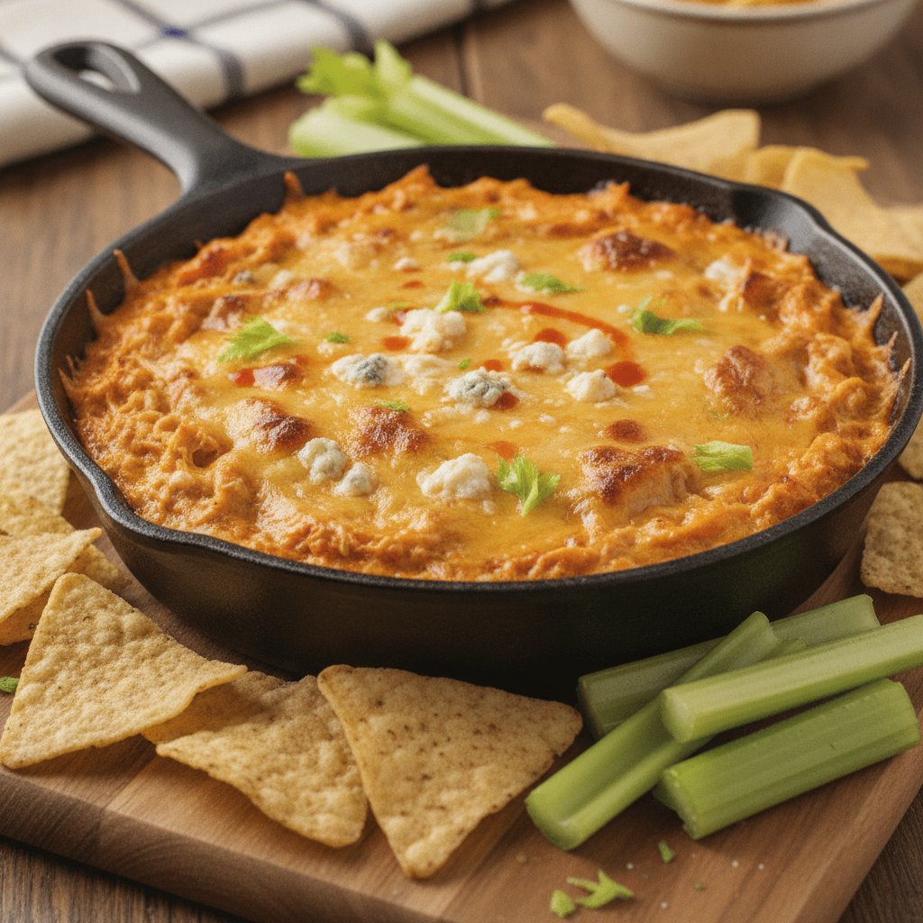 Buffalo Chicken Dip Bake