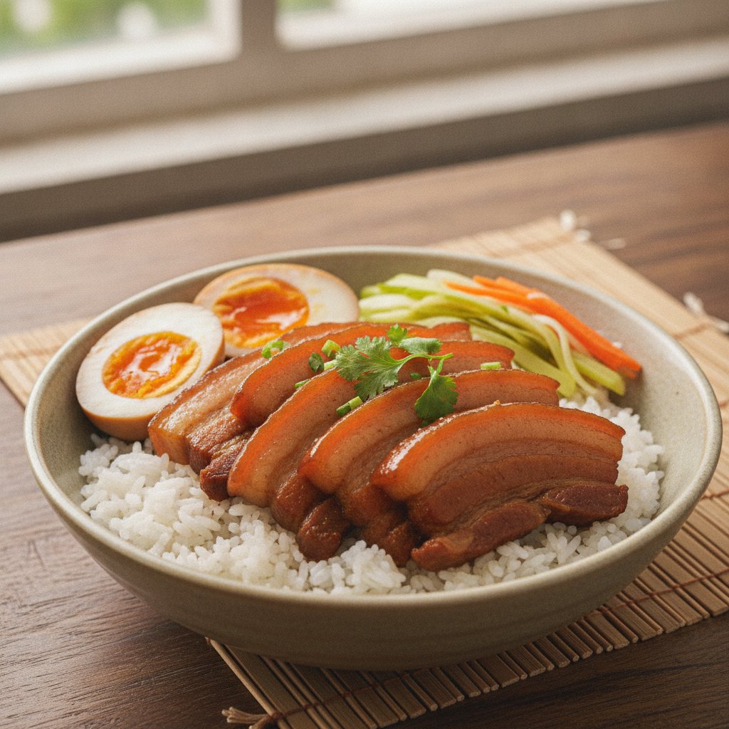 Rice with Braised Pork Belly and Egg (Gluten-Free)