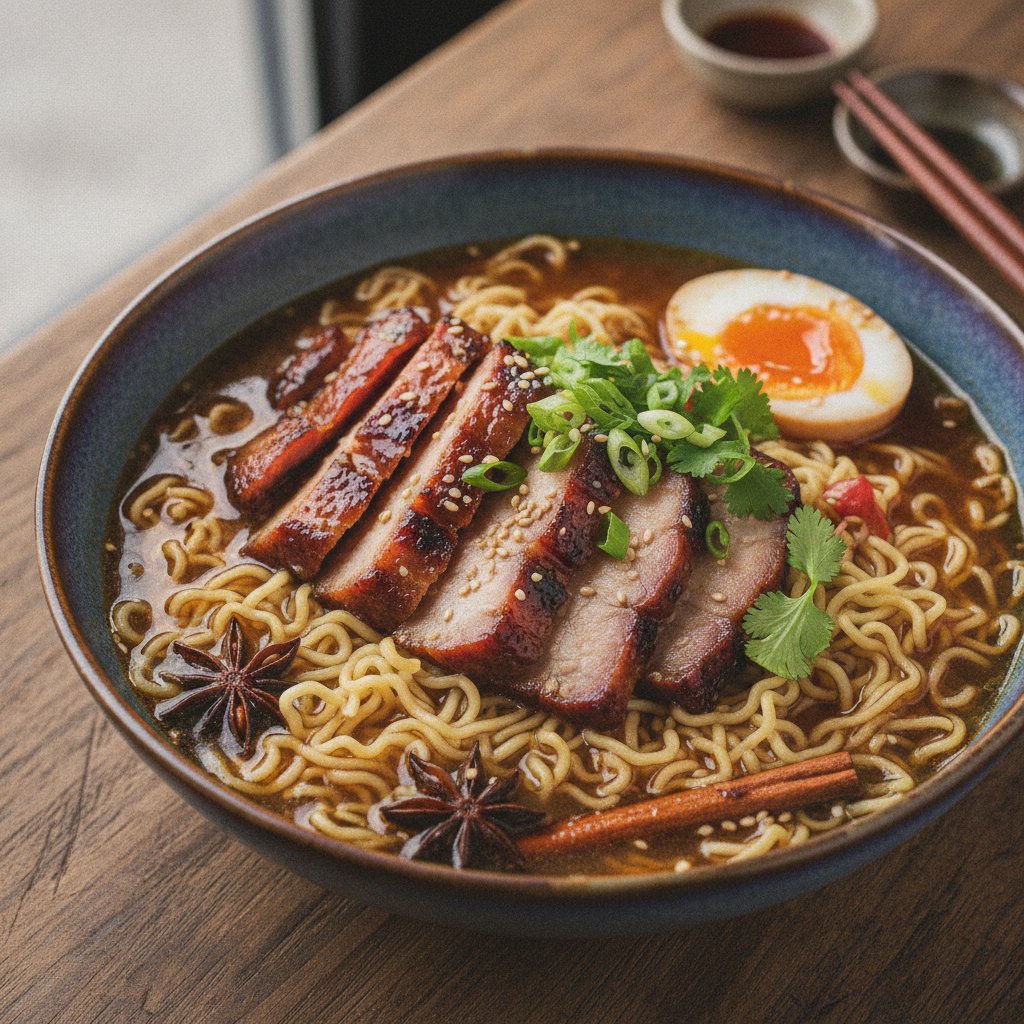 Egg Noodle Soup With Barbecue Pork (High-Protein)