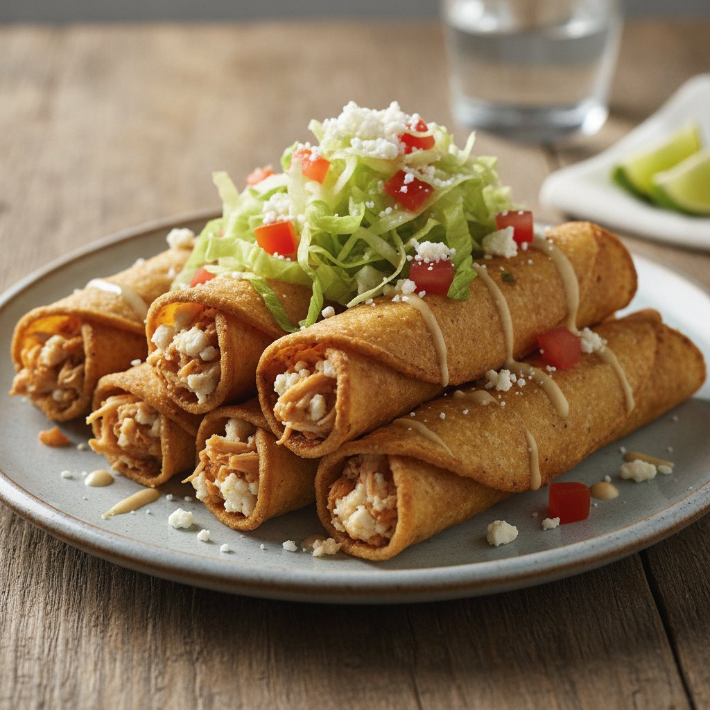 Crispy Chicken Rolled Tacos (High-Protein)