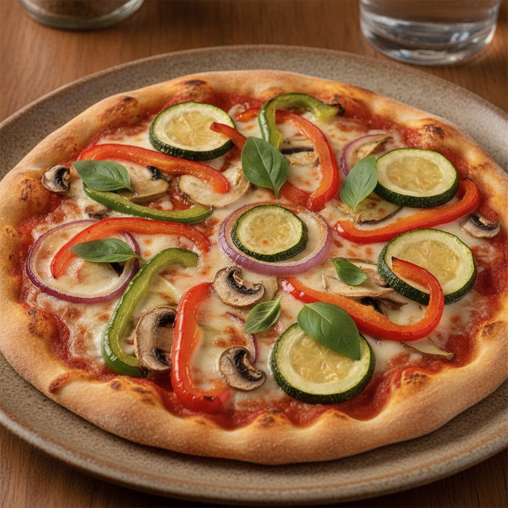 Roasted Vegetable Pizza (Low-Calorie)