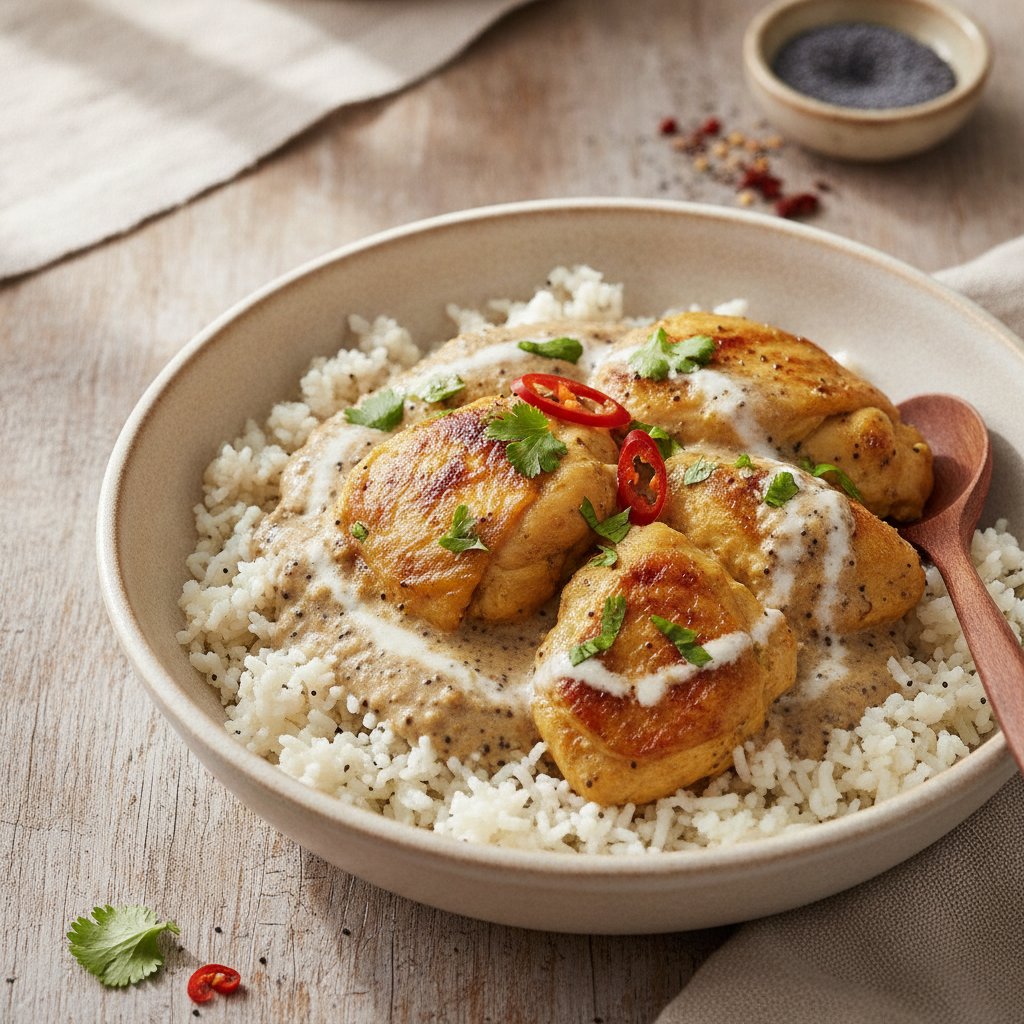 Chicken Curry with Poppy Seed Sauce (Keto)