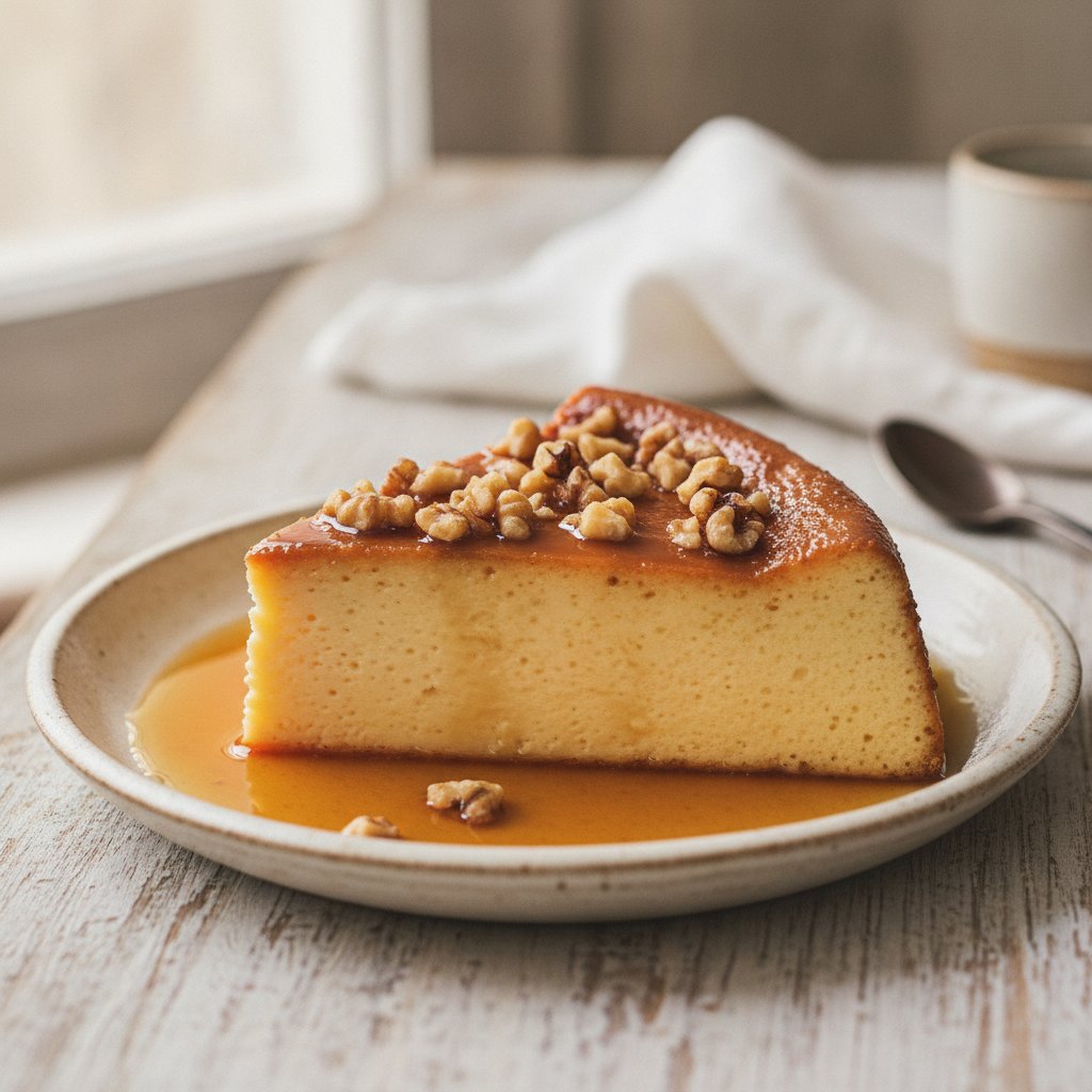 Caramel Walnut Custard