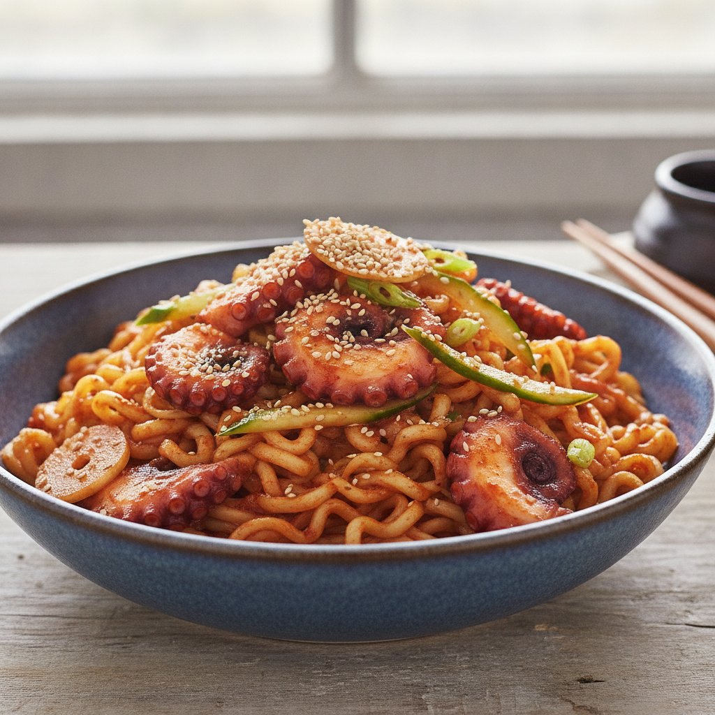 Spicy Octopus Noodle Toss