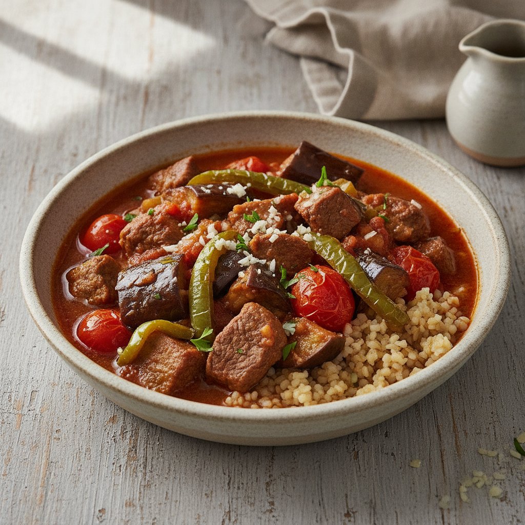 Lamb and Eggplant Stew (Low-Calorie)