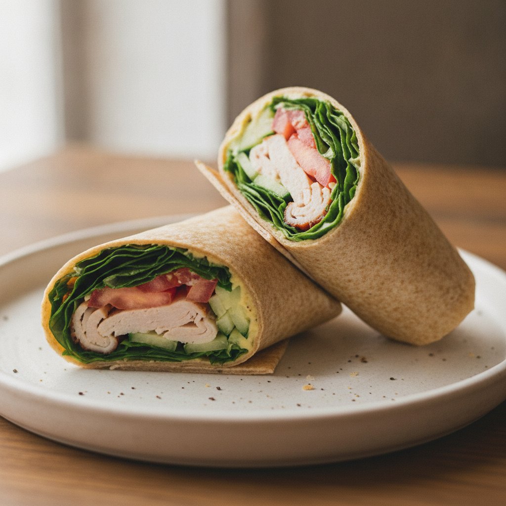 Turkey Club Wrap (Low-Chol)