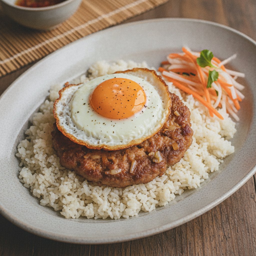 Egg and Pork Rice Cake