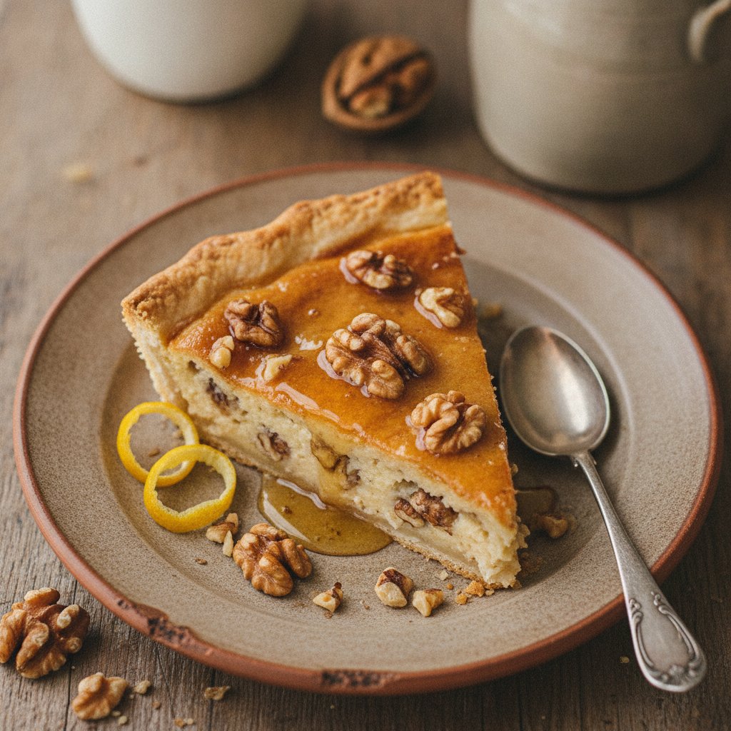 Walnut Custard Pie