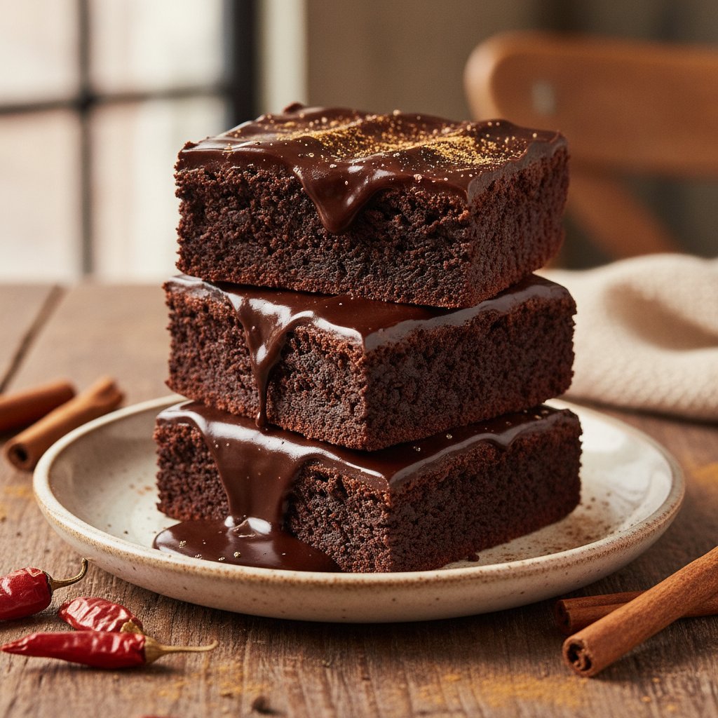 Mexican Chocolate Protein Brownies
