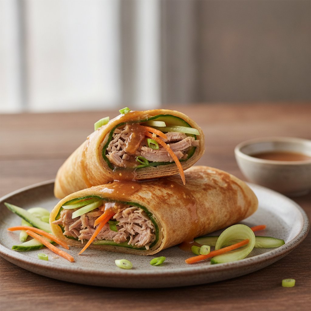 Shredded Pork Pancake Wrap (Low-Calorie)