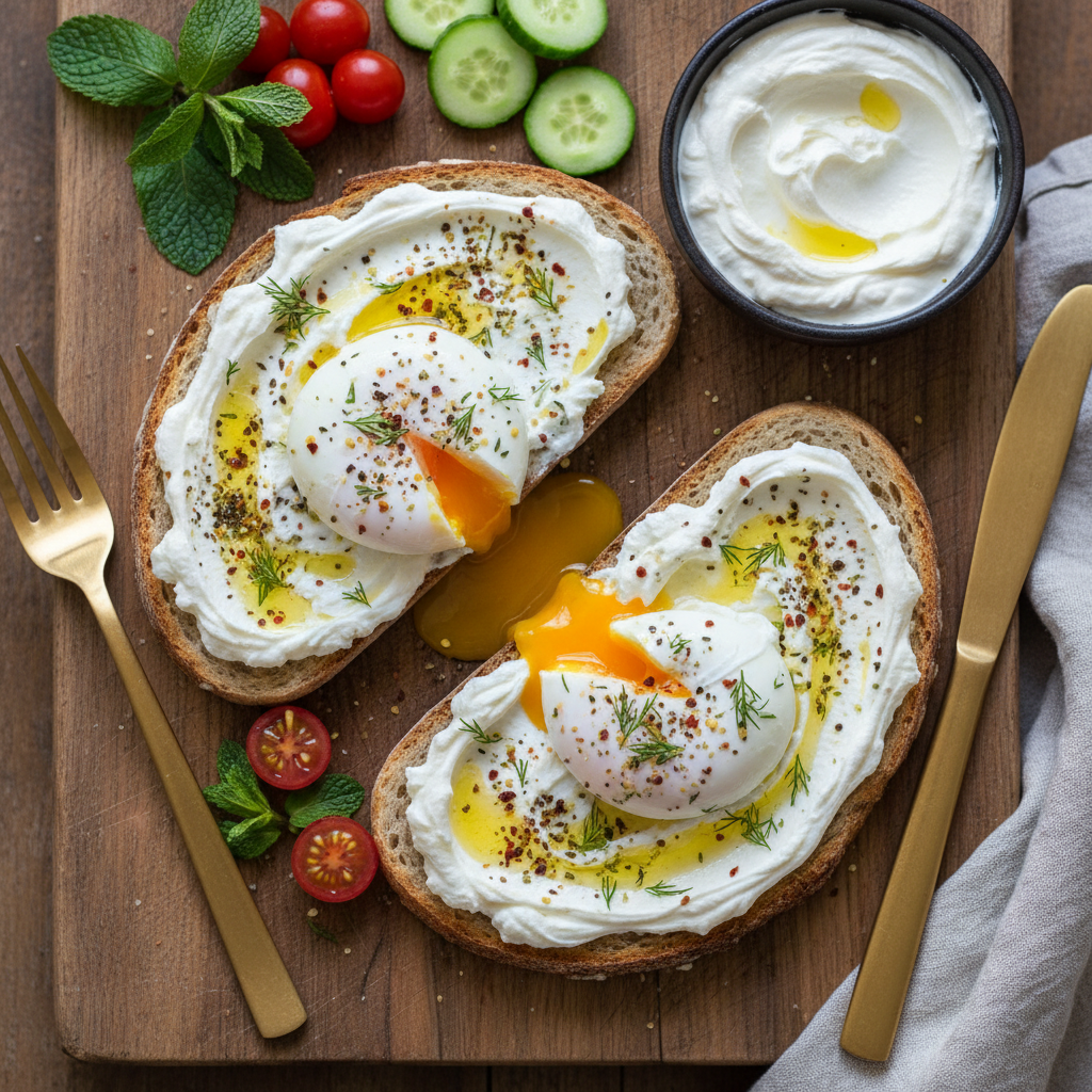 Egg Labneh Toast