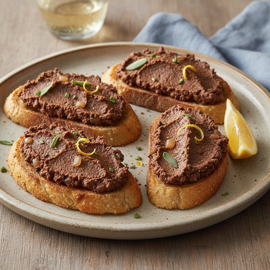Chicken Liver Spread on Toast (Gluten-Free)