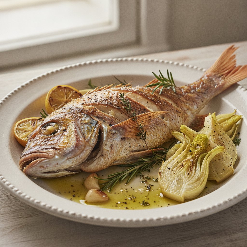 Roasted Whole Snapper with Herbs