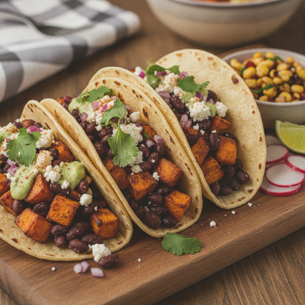 Black Bean and Sweet Potato Tacos