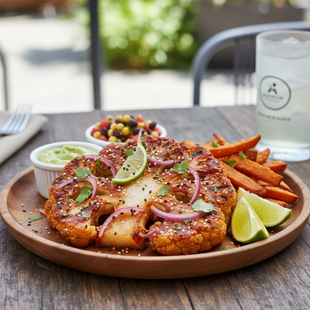 California BBQ Cauliflower Steak Plate