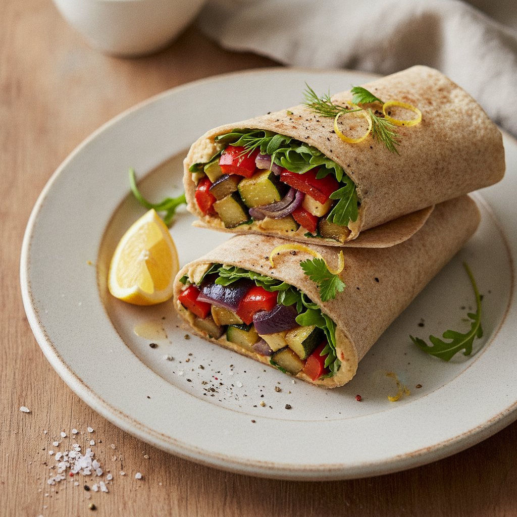 Roasted Vegetable Wrap (Low-Calorie)