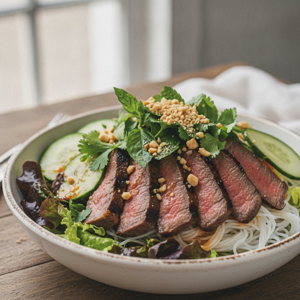 Grilled Beef Salad with Herbs