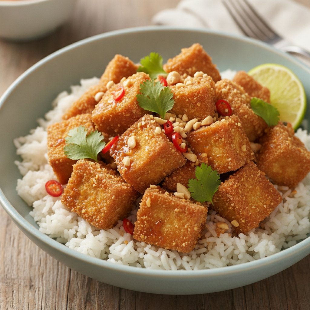 Crispy Fried Tofu (Low-Chol)