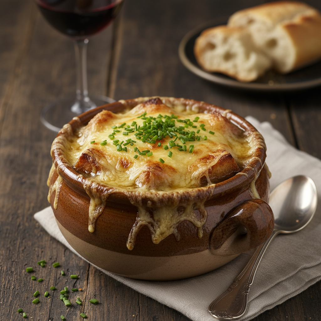 Soupe à l'Oignon Gratinée