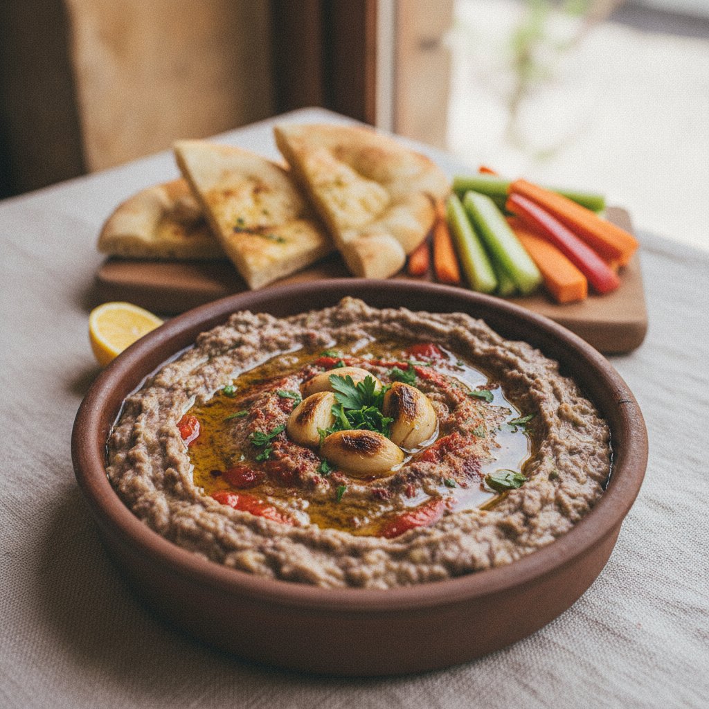 Roasted Eggplant and Pepper Dip (Dairy-Free)