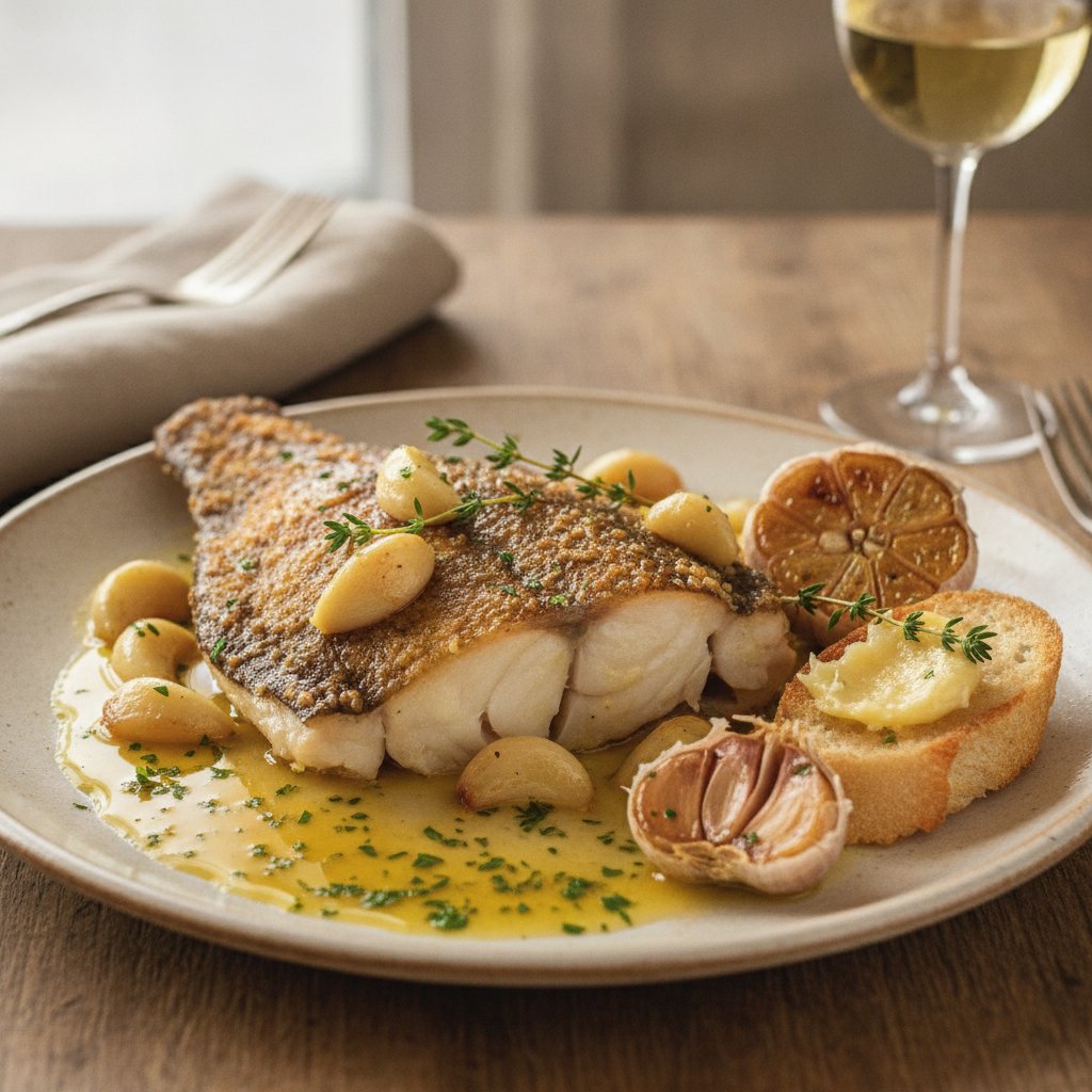 French Roast Monkfish with Garlic