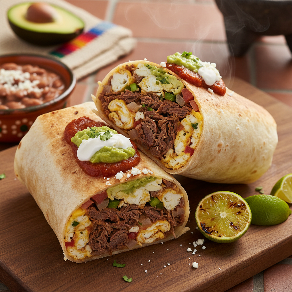 Burrito de Machaca con Huevo