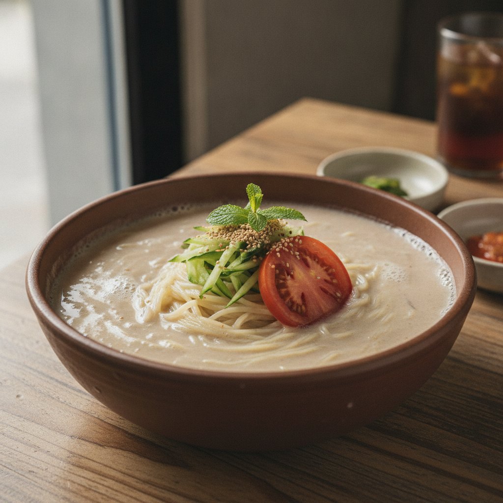 Cold Bean Noodle Soup (Low-Calorie)