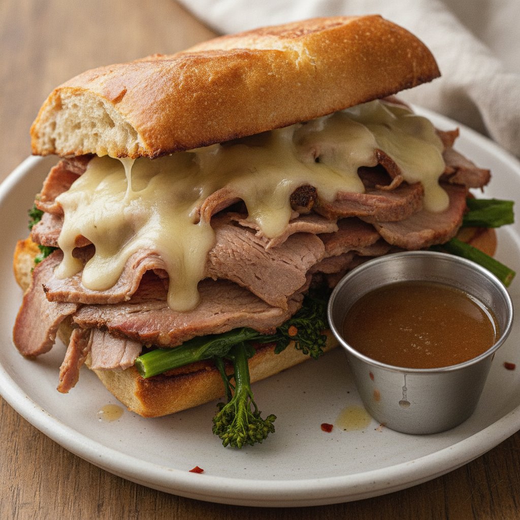 Philly roast pork sandwich