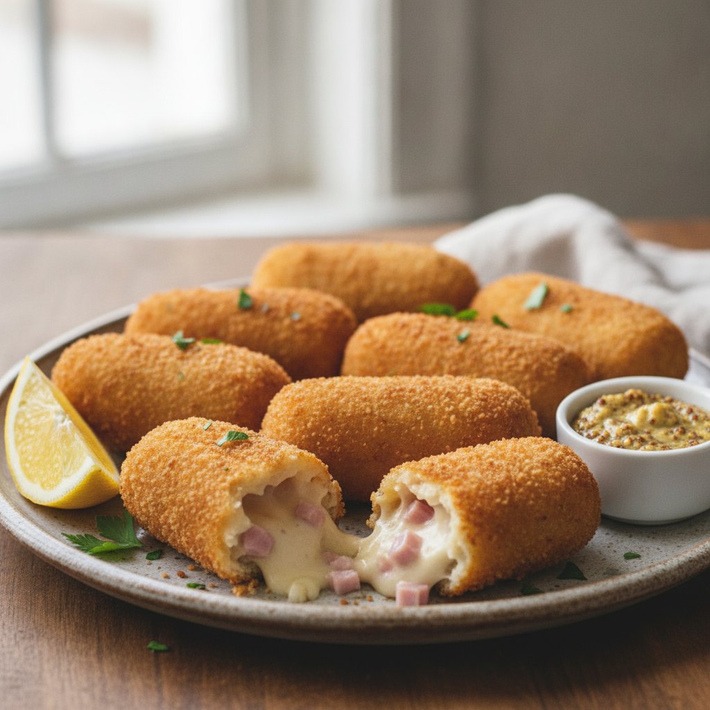 Fried Ham and Cheese Croquettes