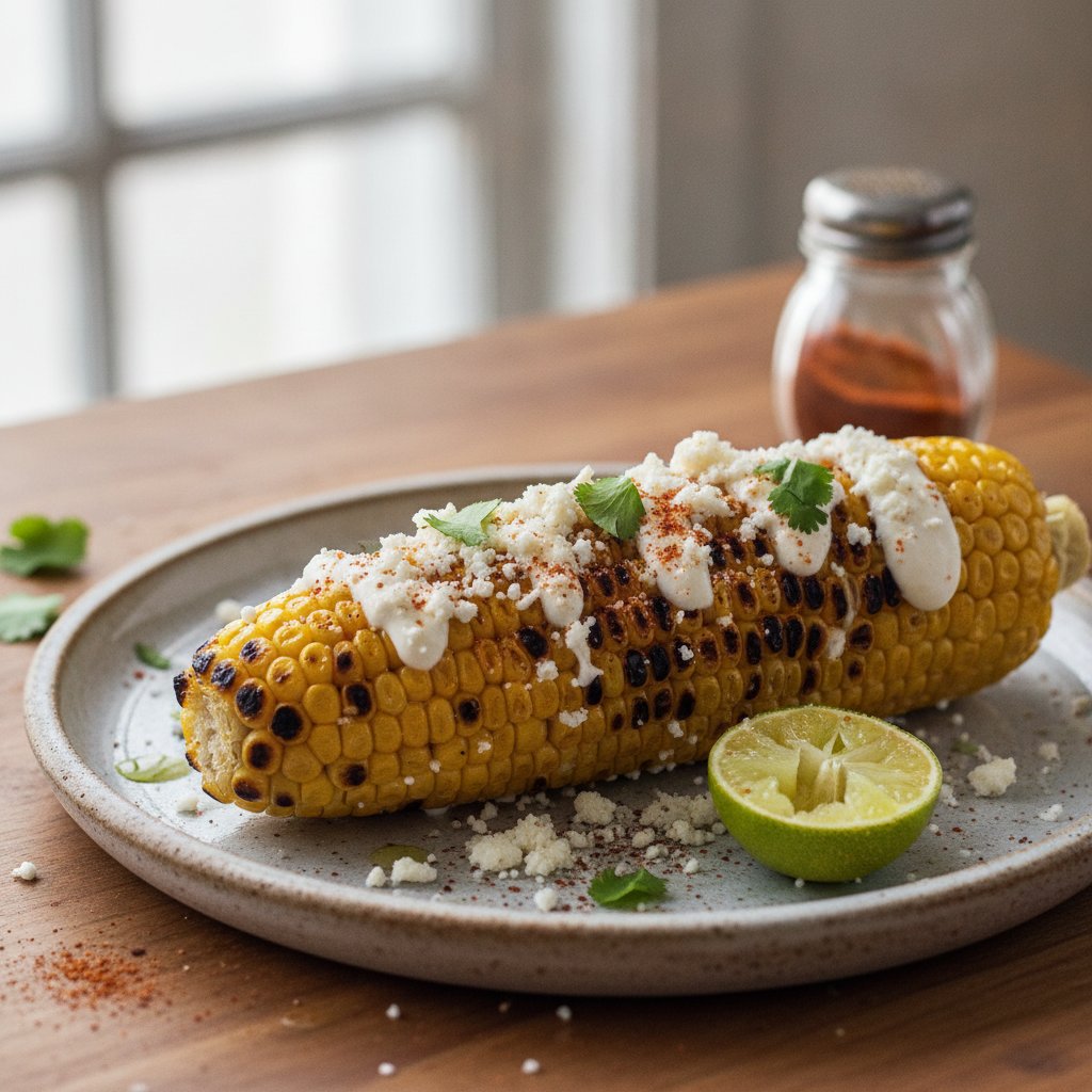 Grilled Corn with Cheese and Chili (No-Chop)